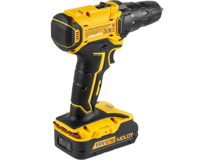 Аккум. дрель-шуруповерт MOLOT MBD 1815 Li в чем.