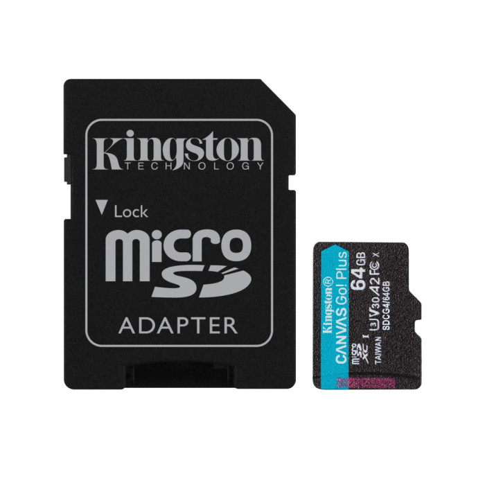 MemoryCard microSDXC  64GB, Kingston SDCG4/64GB, Class 10, + adapter SD