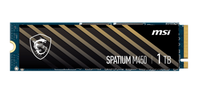 Твердотельный накопитель 1000Gb SSD MSI SPATIUM M450 M.2 PCIe NVMe R3600Mb/s W3000MB/s SPATIUM M450