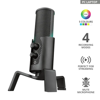 Студийный USB-микрофон Trust GXT 258 Fyru 4 in 1 Streaming