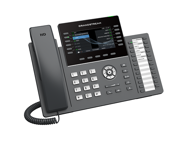 Grandstream GRP2636, 16 SIP accounts, 12 lines, 4,3 inch (480 x 272) capacitive touch screen TFT LCD, 6+6 configurable Virtual Programmable Keys per