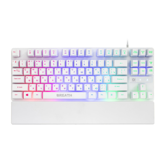 KeyBoard  USB, Defender Breath GK-184 RU, White, (45184)
