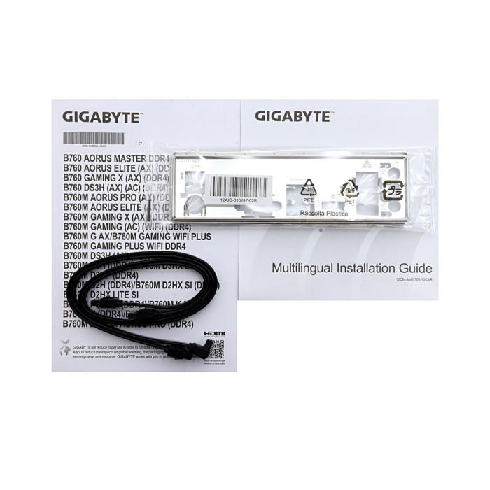 MB Socket1700, MATX, iB760 (VGA+DP+HDMI), Gigabyte B760M D3HP, 4DDR5, 1PCIx16, 2PCIx1
