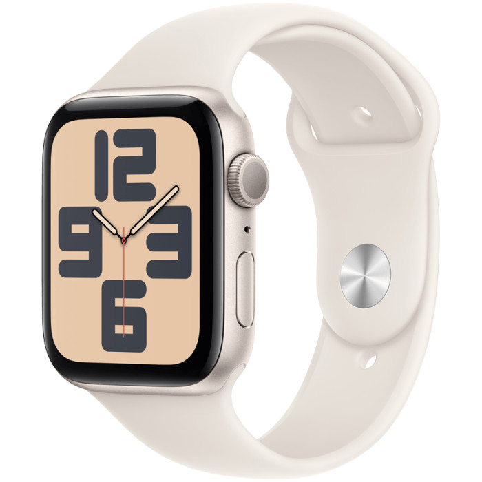 Apple Watch SE 2024 GPS 40mm Starlight Aluminium Case with Starlight Sport Band - M/L,Model A2722