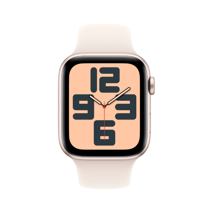 Apple Watch SE 2024 GPS 40mm Starlight Aluminium Case with Starlight Sport Band - M/L,Model A2722