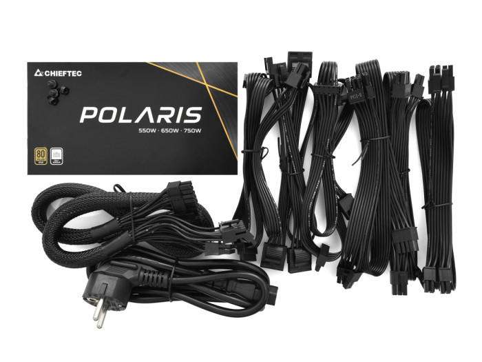 Power supply ATX Chieftec POLARIS, PPS-650FC, 650W, 80plus Gold