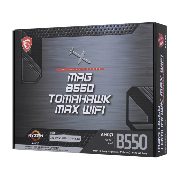 MB Socket AM4, ATX, AMD B550 (DP+HDMI) MSI MAG B550 TOMAHAWK MAX WIFI, 4DDR4, 2PCIx16, 2PCIx1