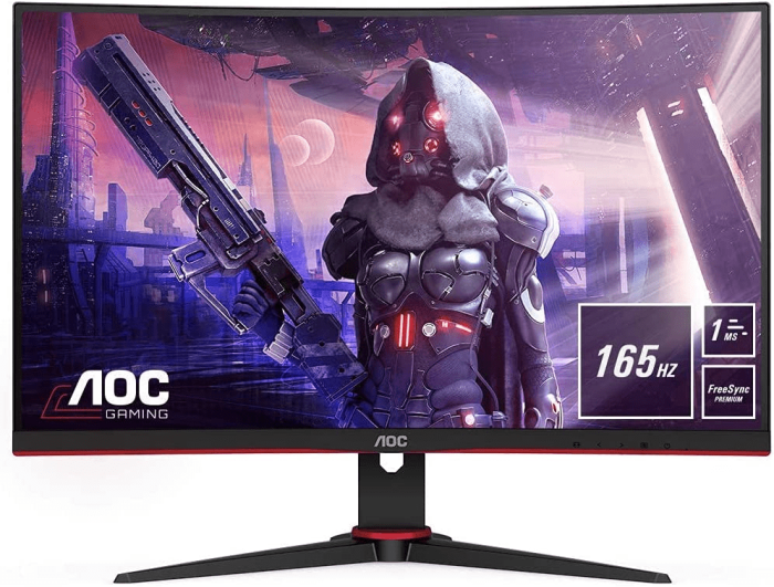 Монитор Игровой 27" AOC C27G2AE/BK/01 Curved VA 165Hz 0.5ms 250cd/m 4000:1 2xHDMI1xD-SUB 2x2W