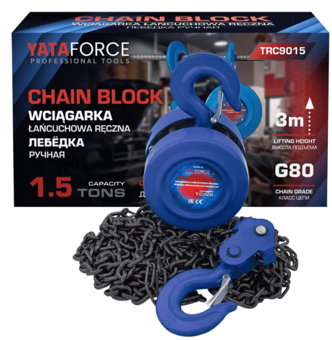 Таль ручная 1.5т 62804 YF-TRC9015