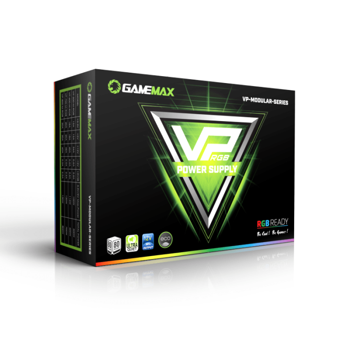 Блок питания Gamemax VP-700-RGB-M, 80+ Bronze