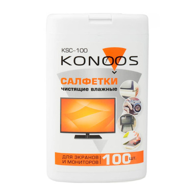 Чистящие салфетки Konoos, KSC-100, 100 шт, для ЖК - экранов