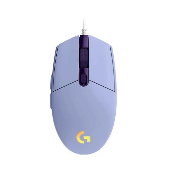 Mouse Logitech G102 LIGHTSYNC, optical, 6 buttons, 200-8000 dpi, USB, [910-005854], violet