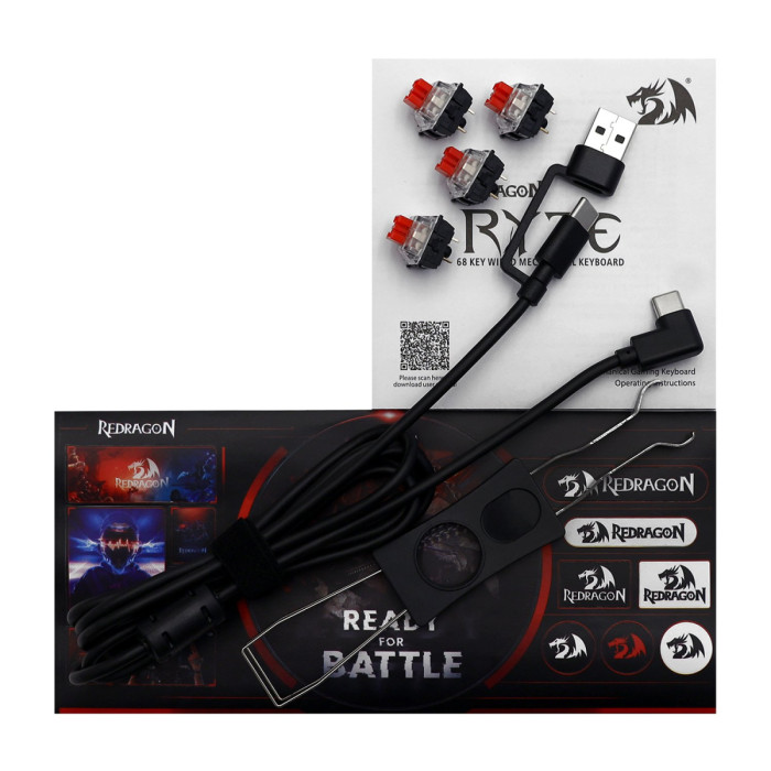 KeyBoard  USB, Redragon Ryze, mechanical, black, (71342)