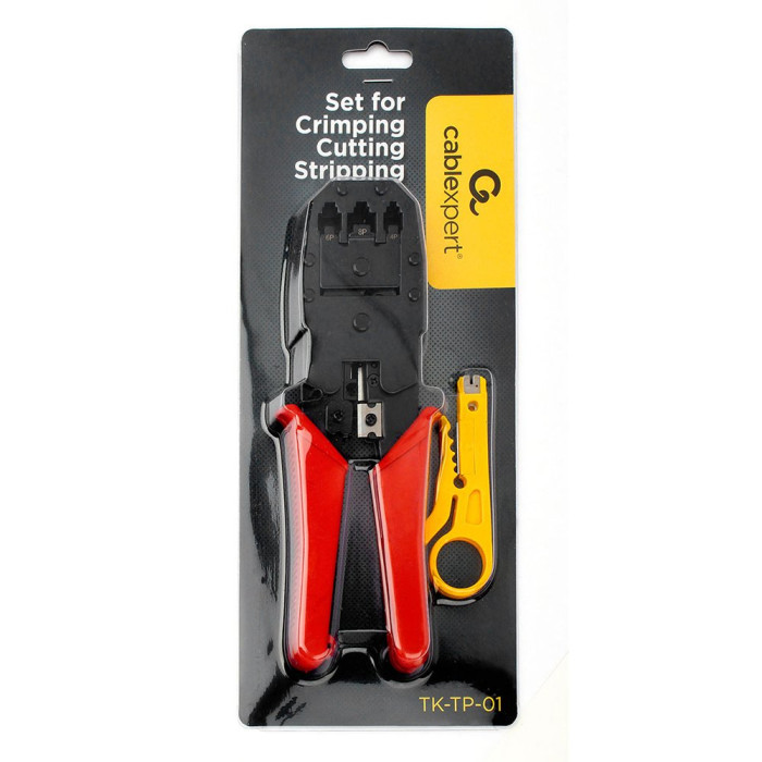 Обжимной инструмент Cablexpert, TK-TP-01,  RJ-45, RJ-11, RJ-12, RJ-9