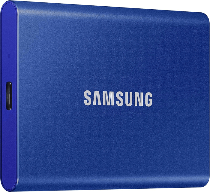 Внешний SSD 2000Gb Samsung T7 USB 3.2 Gen.2 (10 Гбит/c) AES 256 Синий, MU-PC2T0H/WW