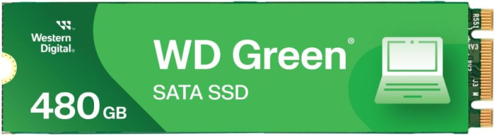 Твердотельный накопитель  480GB SSD WD GREEN M.2 2280 SATA3 R545Mb/s WDS480G3G0B