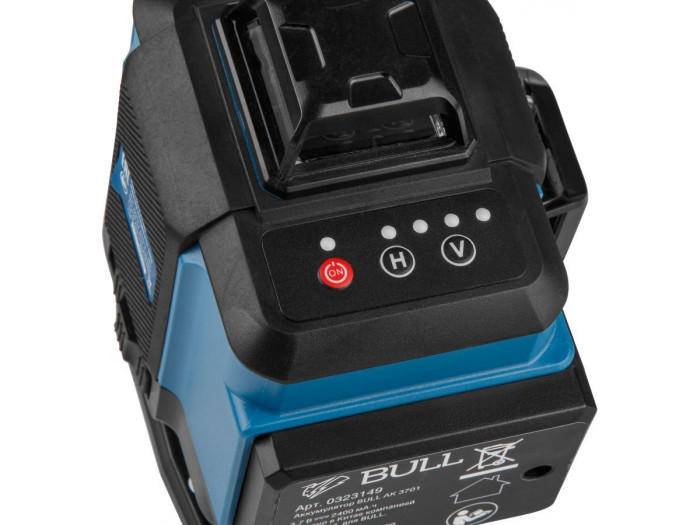 Нивелир лазерный BULL LL 3404 в чем. + аксессуары 4х360°, до 60 м, +/- 0.3 мм/м, зеленый