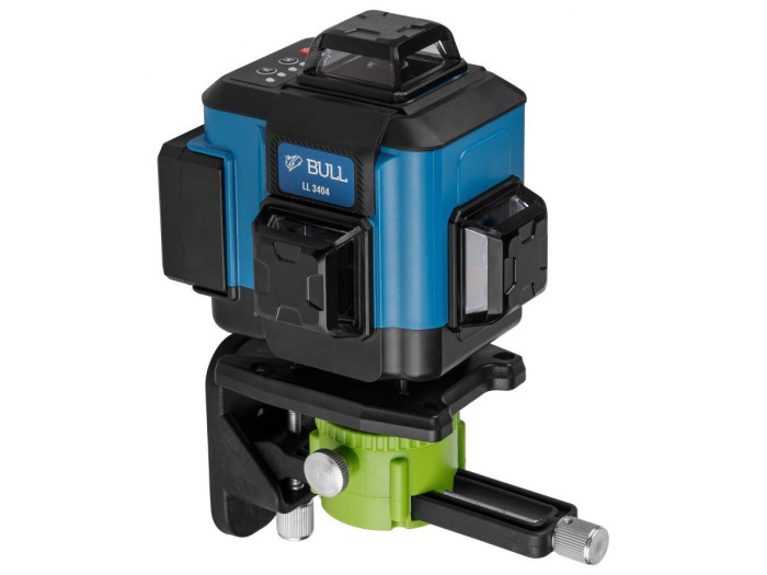 Нивелир лазерный BULL LL 3404 в чем. + аксессуары 4х360°, до 60 м, +/- 0.3 мм/м, зеленый
