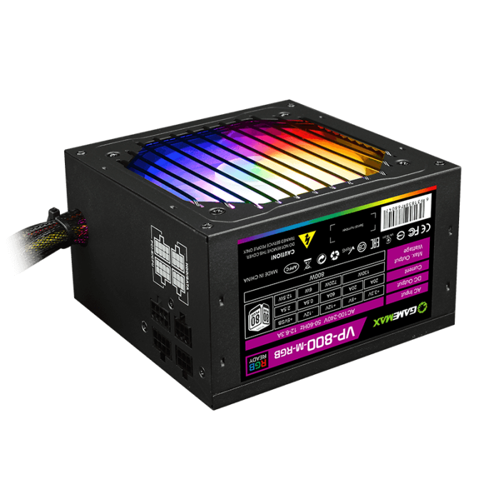 Блок питания Gamemax VP-800-RGB-M, 80+ Bronze