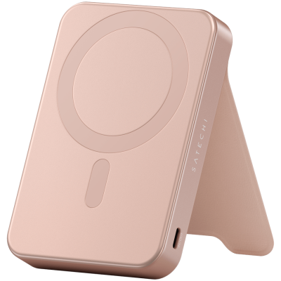SATECHI Qi2 10K Magnetic Power Bank with Stand (Desert Rose)