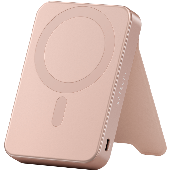 SATECHI Qi2 10K Magnetic Power Bank with Stand (Desert Rose)