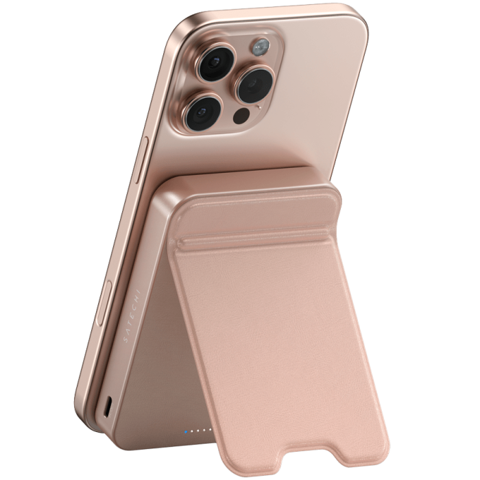 SATECHI Qi2 10K Magnetic Power Bank with Stand (Desert Rose)