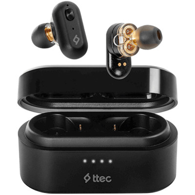 ttec AirBeat Duo True Wireless Headsets , Black