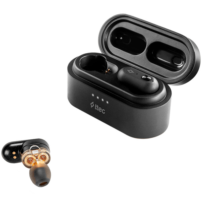 ttec AirBeat Duo True Wireless Headsets , Black