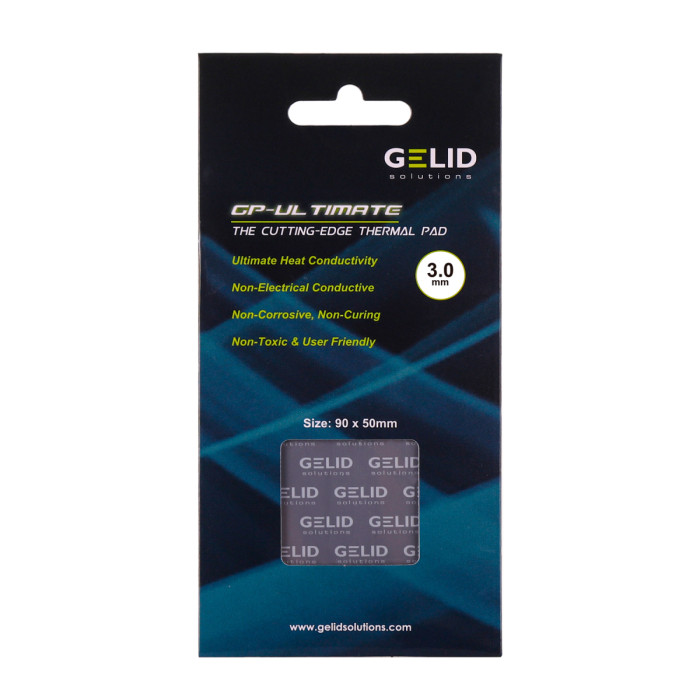 Термопрокладка, heatsink compound, Gelid GP-Ultimate, 90x50x3mm, 3.2g/cm3