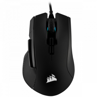 Мышь Corsair Ironclaw, RGB, Optical, 18000 dpi, 7 button, 1.8m cable, USB, black