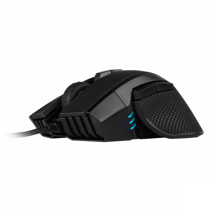Мышь Corsair Ironclaw, RGB, Optical, 18000 dpi, 7 button, 1.8m cable, USB, black