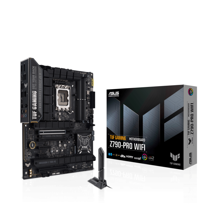 Материнская плата ASUS TUF GAMING Z790-PRO WIFI, LGA1700 4xDDR5 4xSATA3 RAID 4xM.2 HDMI DP ATX