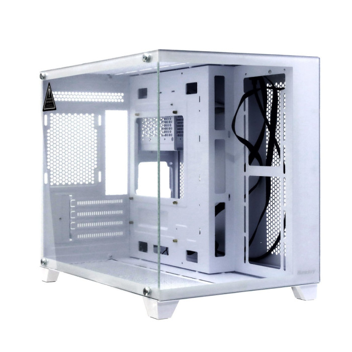 Case ATX midi tower Huntkey, S960 StormX W, (Без БП), White