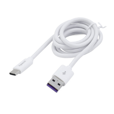 Cable USB Type A - Type C, 1.0м, Apacer DC113, APDC113W-1, 5A, USB 2.0, white