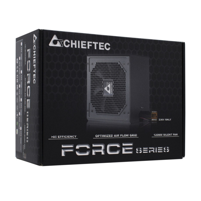 Power supply ATX Chieftec FORCE, CPS-550S, 550W, 80plus Bronze