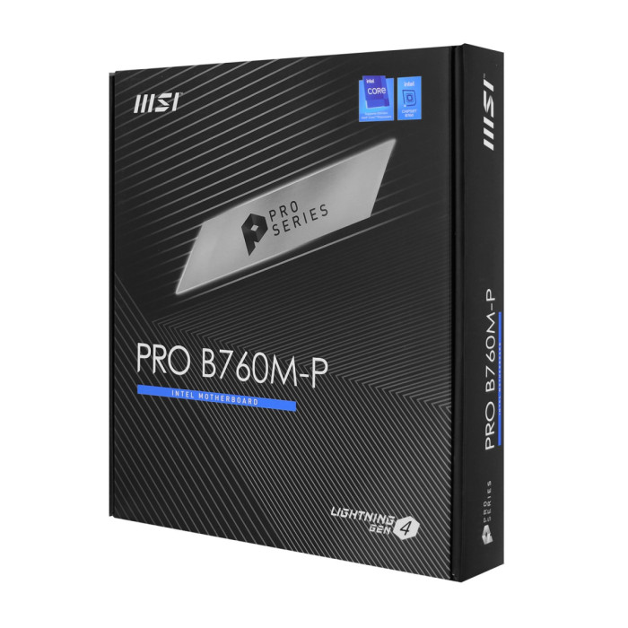 MB Socket1700, MATX, iB760 (VGA+DP+HDMI), MSI PRO B760M-P, 4DDR5, PCIx16, 2PCIx1