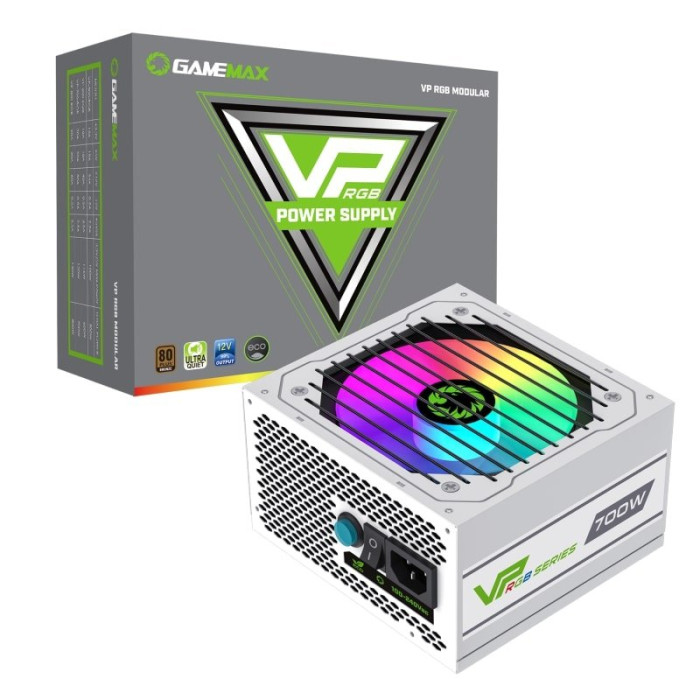 Блок питания Gamemax VP-700-RGB-M White, 80+ Bronze