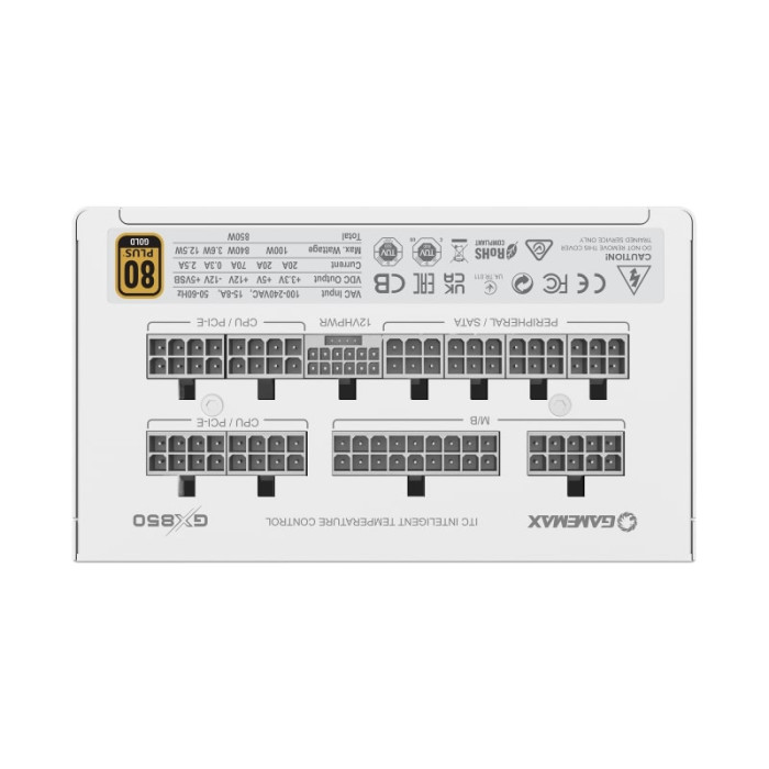 Блок питания Gamemax GX-850 PRO WH (ATX3.0 PCIe5.0), 80+ Gold