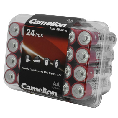 Батарейки Camelion AA (LR6-PB24), alkaline Plus, комплект - 24 штук