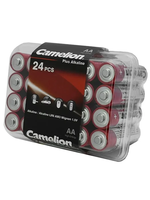 Батарейки Camelion AA (LR6-PB24), alkaline Plus, комплект - 24 штук