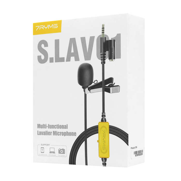 Microphone 7RYMS S.LAV01, 4.5m, black