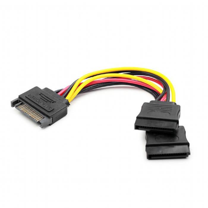 Cable power internal SATA, for 2 HDD SATA, Cablexpert CC-SATAM2F-01