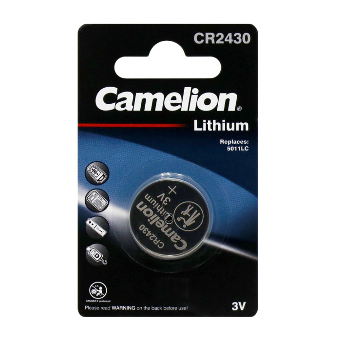 Батарейка Camelion CR2430-BP1, lithium, 3V/220mAh, 1pc pack