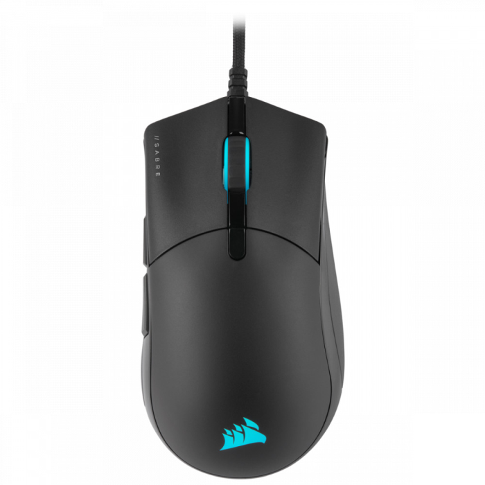 Мышь Corsair Sabre RGB PRO, Optical, 18000 dpi, 6 button, 2.1m cable, USB, black