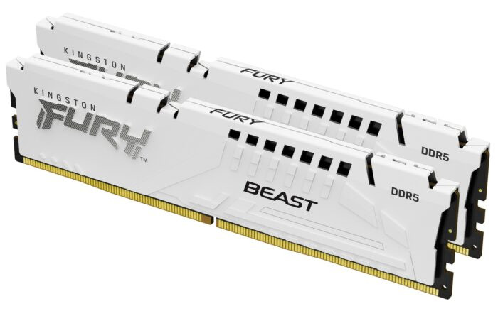 Оперативная память  64GB Kit (2x32) DDR5 5200MHz Kingston FURY Beast White XMP CL40 KF552C40BWK2-64