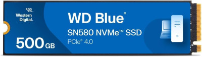 Твердотельный накопитель  500GB SSD WD BLUE SA580 M.2 2280 SATA R4000Mb/s W3600Mb/s MTBF WDS500G3B0E