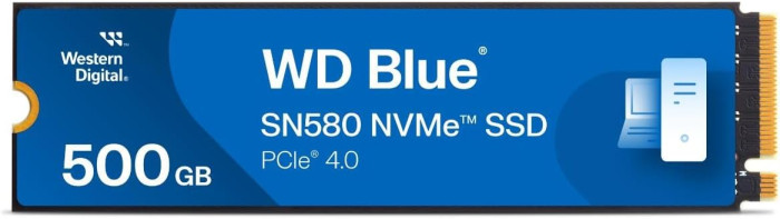 Твердотельный накопитель  500GB SSD WD BLUE SA580 M.2 2280 SATA R4000Mb/s W3600Mb/s MTBF WDS500G3B0E