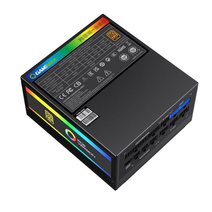 Блок питания Gamemax RGB-850 PRO BK, 80+ Gold