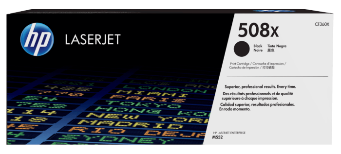 Картридж HP 508X Black LaserJet Toner Cartridge для HP Color LaserJet M552/M553/M577/E55040/E57540