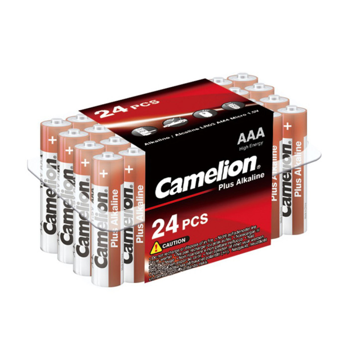 Батарейки Camelion AAA (LR03-PB24), alkaline Plus, комплект - 24 штуки